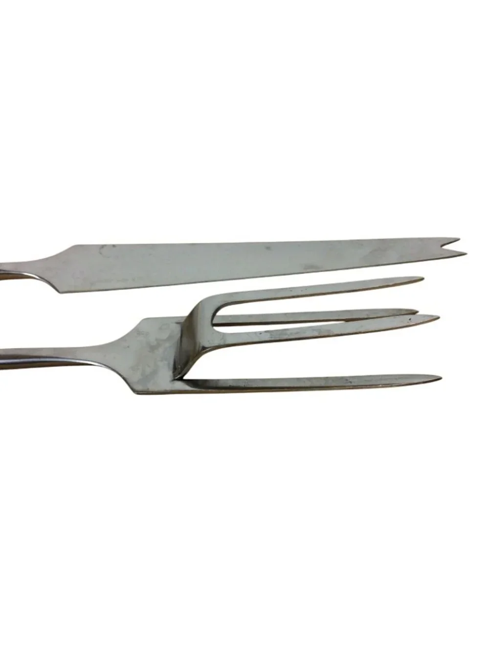 Vintage Capri Italy Stainless Steel Carving Knife & Fork Set Mid-Century
